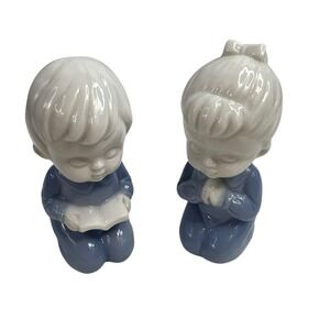 Lego Vintage‎ Porcelain Praying Children Child Girl Boy Figurines Made In Japan